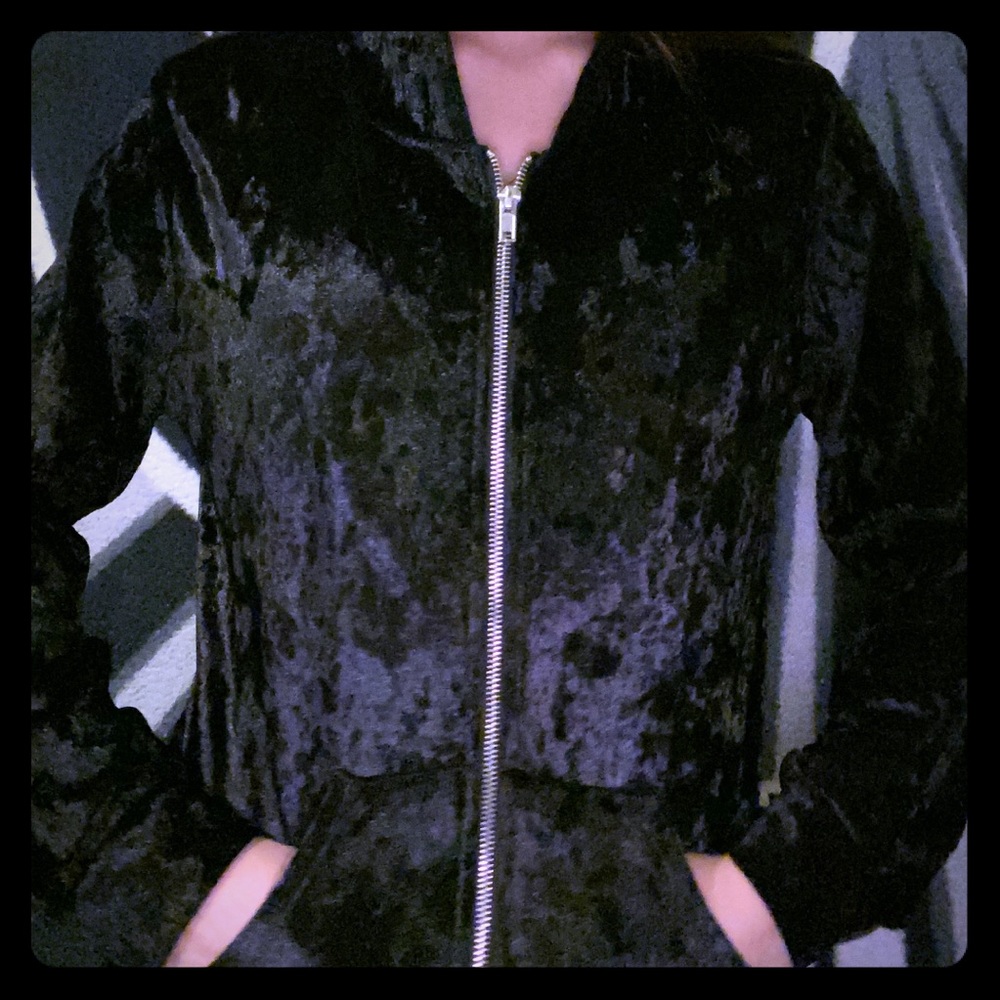 Black velvet jacket